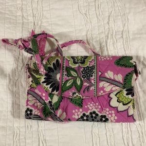 Vera Bradley cross body pink floral bag.